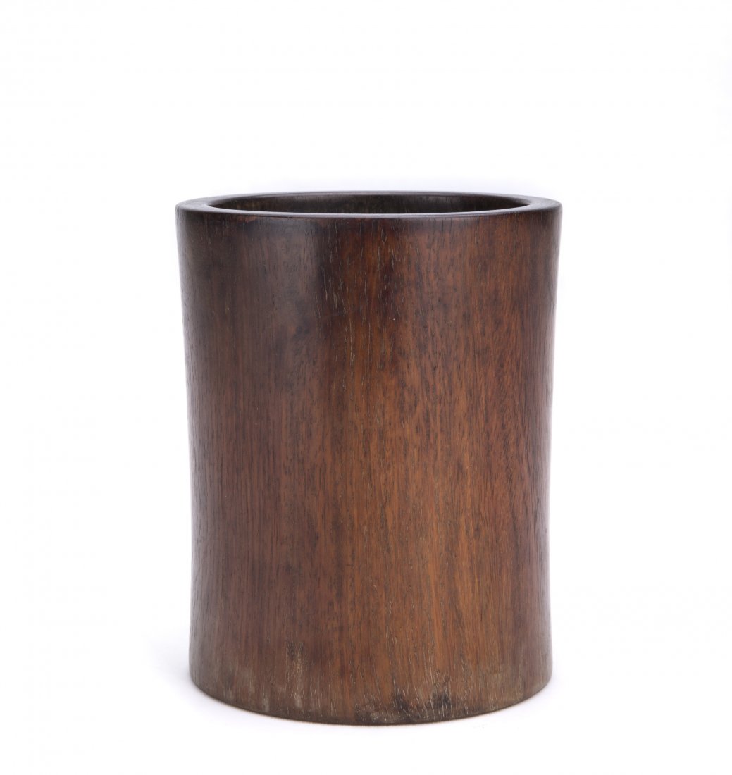 A POSSIBLY HUANGHUALI BRUSH POT (1 of 3)