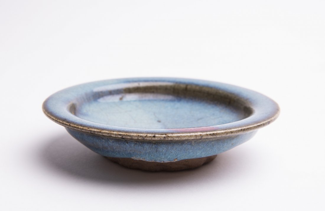 A CHINESE JUN WARE PURPLE-SPLASHED DISH (1 of 3)