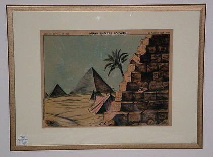 Pellerin & Cie hand colored wood engraving, French: Pellerin & Cie hand colored wood engraving, French 1819-1912.