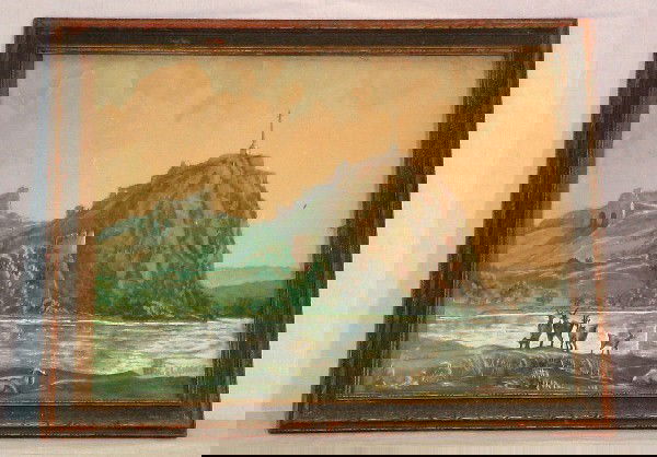 20th C W/C American school Landscape, bears signat: 20th C W/C American school Landscape, bears signature Eric Sloane. 14 1/4" x 19" [200/400]