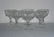 2: Set of six colorless crystal champagne glasses.