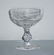 4: Four colorless etched crystal champagne glasses. - 2