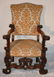101: Pair 19th C Italian carved walnut armchairs - 2