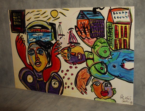 Peter Keil, Am. 20th c, oil on canvas. 48" x 72": Peter Keil, Am. 20th c, oil on canvas. 48" x 72"