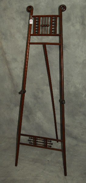 Thonet style easel. H: 62" W: 20": Thonet style easel. H: 62" W: 20"