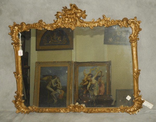 Gilt wood rectangular mirror. 31" x 38" (1 of 3)