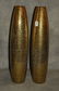 Pair of mid-century modern gilt pottery vases. H: