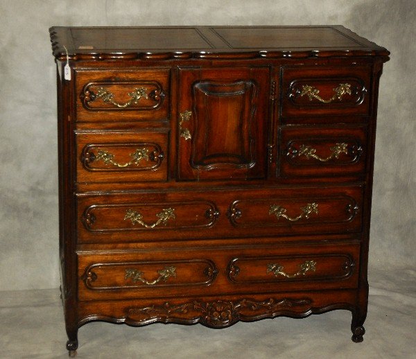 19th c. Country French 6-drawer Chest (1 of 3)