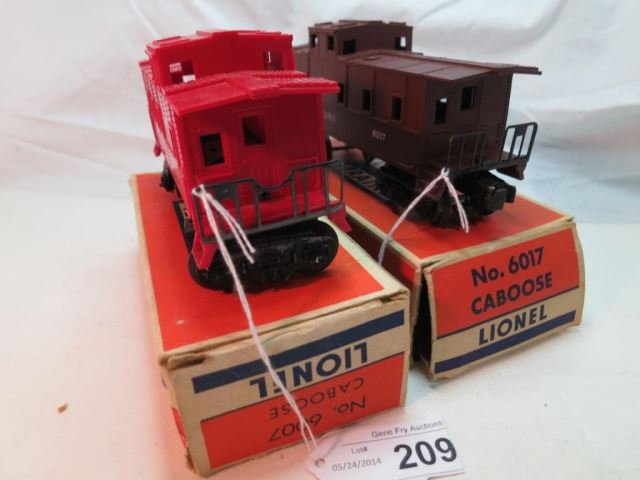 Two Lionel Cabooses No. 6017 and 6007 with: Original Boxes