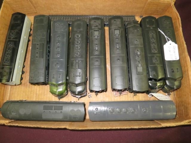 Group Lot of HO Scale Engines and Train Cars -: Kadee, Stewart, Athearn, Manua, American Limited and others. (11 Pieces)