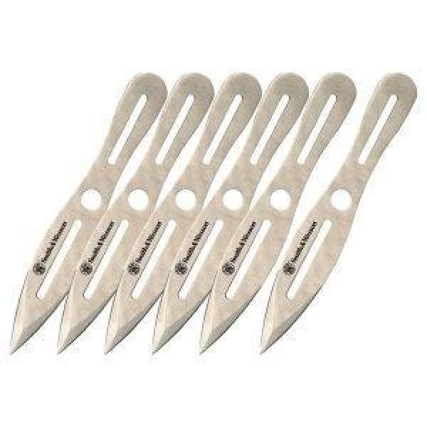8.00 in. Throwing Knife Set, 6 Knives, w/Nylon Sheath -: Long Description Smith & Wesson's SWTK8 is a set of six throwing knives, measuring 8 inch each and crafted from 2Cr13 stainless steel. Comes with nylon sheath and slots for each knife. Features Overal