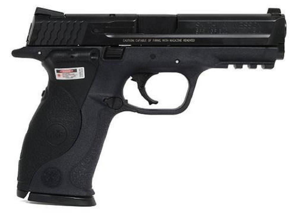 !NEW! SMITH AND WESSON M&P40 W/ LASERGRIPS 40 SW: FAMILY:M&P Series MODEL:M&P40 w/ Lasergrips TYPE:Semi-Auto Pistol ACTION:Double Action Only FINISH:Melonite STOCK/FRAME:Polymer Frame STOCK/GRIPS:Crimson Trace Lasergrips CALIBER/GAUGE:40 SW CAPACITY:
