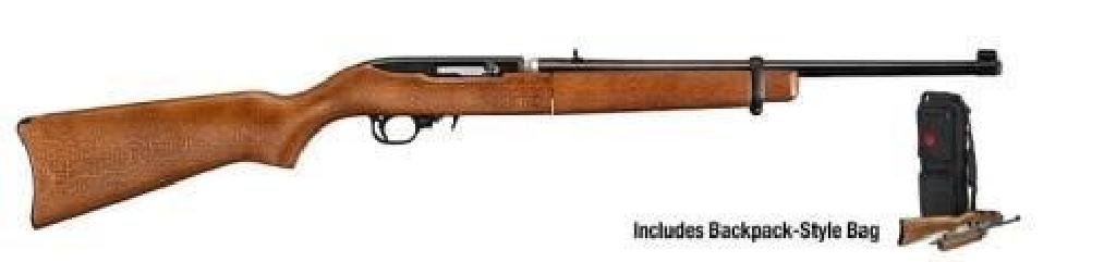 _NEW!_ RUGER 10/22 TAKEDOWN 22 LR 736676111671: FAMILY:10/22 Series MODEL:10/22 Takedown TYPE:Rifle ACTION:Semi-Auto FINISH:Blue STOCK/FRAME:Wood Stock STOCK/GRIPS:Hardwood CALIBER/GAUGE:22 LR CAPACITY:10+1 # OF MAGS:1 MAGAZINE DESC:10 rd. RATE-OF-