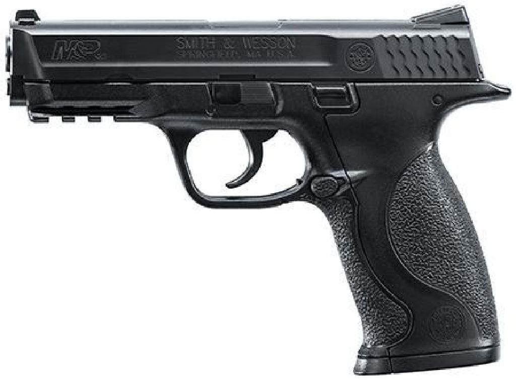 (WC) RWS 2255050 Smith & Wesson Air Pistol Semi-Auto: Product Description This BB gun is a replica pistol based on the S&W M&P (Military and Police) firearm. Powered by one 12g CO2 cylinder, this BB repeater has an integrated accessory rail under the muz