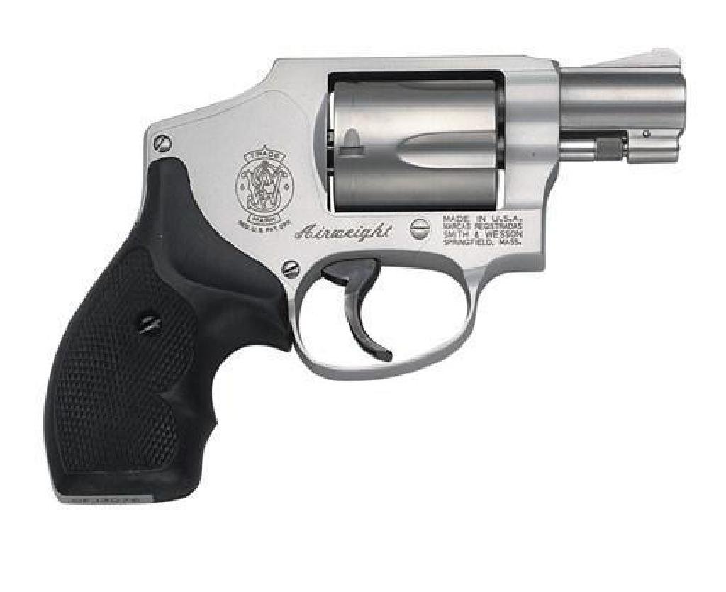 NEW!!! SMITH AND WESSON 642 38 SPECIAL 022188038101: FAMILY:642 Series MODEL:642 TYPE:Revolver ACTION:Double Action Only FINISH:Stainless STOCK/FRAME:Alloy Frame STOCK/GRIPS:Rubber Grips CALIBER/GAUGE:38 Special CAPACITY:5 BARREL:1 7/8" OVERALL LENGTH:6