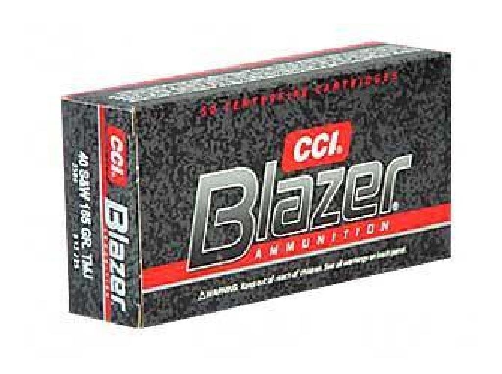 (AMMO) CCI/BLAZER 40SW 165GR FMJ (500 ROUNDS): UPC Code: 076683035899 Manufacturer: CCI/Speer Model: Blazer Caliber: 40 S&W Grain Weight: 165Gr Grain Weight: 165 gr Type: Full Metal Jacket Units per Box: 50 Units per Case: 1000 Manufacturer Part #