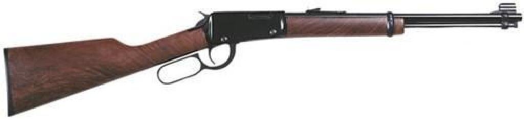 _NEW!_ HENRY REPEATING ARMS STANDARD LEVER 22 LR: FAMILY:Standard MODEL:Standard Lever TYPE:Rifle ACTION:Lever Action FINISH:Blue STOCK/FRAME:Wood Stock STOCK/GRIPS:Wood CALIBER/GAUGE:22 LR CAPACITY:15+1(22LR):17+1(22L):21+1(22S) BARREL:18.25" OVERAL