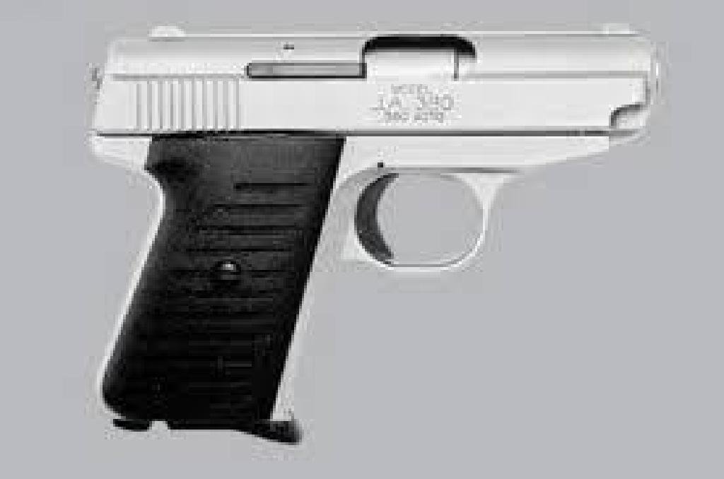 !NEW! MODEL J.A. 380 PISTOL SATIN CHROME FINISH 380133: Model: JA-.380 Height: 3.75 inches Thickness: .960 inches Weight: 19 Ounces Length: 5.3 inches Barrel Length: 2.75 inches