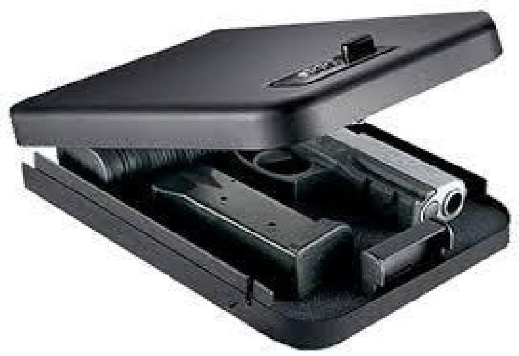 *NEW* Gunvault NV300 Nano Vault Gun Safe Black: Mfr Items:Gunvault Category:GUN VAULTS AND SAFES Mfr Scan:VAULT Type:Gun Safe Color:Black Dimensions:1.75" H x 9.5" W x 6.5" D Entry:Combination Lock Type:Combination Lock Material:21 Gauge Steel Fini