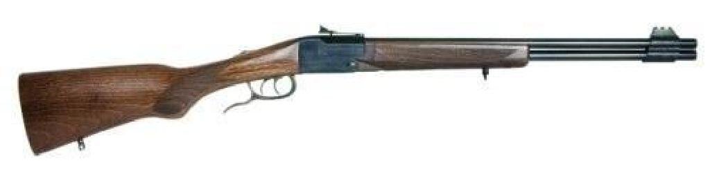 _NEW!_ CHIAPPA FIREARMS DOUBLE BADGER 410 BORE / 22 LR: FAMILY:Badger Series MODEL:Double Badger TYPE:Rifle ACTION:Over / Under FINISH:Blue STOCK/FRAME:Collapsible / Folding Stock STOCK/GRIPS:Wood CALIBER/GAUGE:410 Bore | 22 LR CAPACITY:1 BARREL:19" SIGHTS