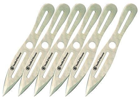 _NEW!_ S&W Knives SWTK8CP Throwing Knives 8" 2Cr13 SS: Specifications Type:Throwing Knife Blade Type:Spear Point Duel-Edged OAL:8" Blade Material:2Cr13 Stainless Steel Handle Description:2Cr13 Stainless Weight:1.75 oz Sheath:Nylon Black Edge Type:Plain (S
