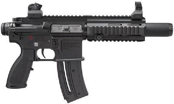 _NEW!_ Walther 578030310 HK 416 Pistol 22LR 10+1 8.5": Frame Finish:Black Type:Pistol Action:Double Caliber:22 Long Rifle Barrel Length:8.5" Capacity:10+1 Safety:Manual Grips:Black Polymer Sights:Fixed Front, Adjustable Rear Weight:78.4 oz