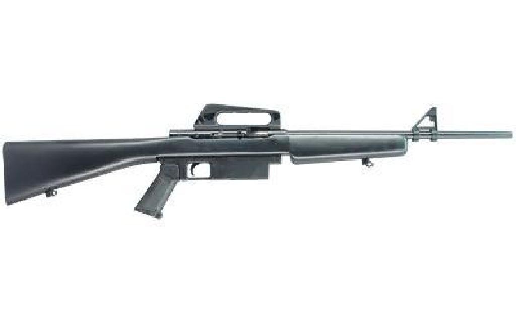 ARMSCOR Rock Island Semi Auto Rimfire 22LR 18.25" 10RD: Manufacturer: Armscor Model: M1600 Action: Semi-automatic Type: AR Caliber: 22LR Barrel Length: 18.25" Finish/Color: Black Grips/Stock: Synthetic Capacity: 10Rd Sights: Adjustable Sights Manufacturer