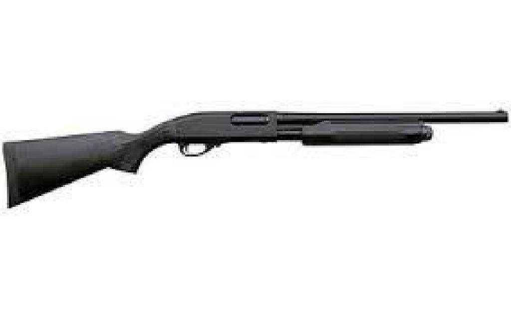 _NEW!_ Remington 25549 870 Express Tactical Pump 12ga: Action:Pump Gauge:12 Gauge Barrel Length:18.5" Capacity:4+1 Chamber:3" OAL:38.5" Weight:7.25 lbs Stock Description:Synthetic Black Metal Finish:Black Recoil Pad Type:SuperCell Sights:Bead Barrel Descr