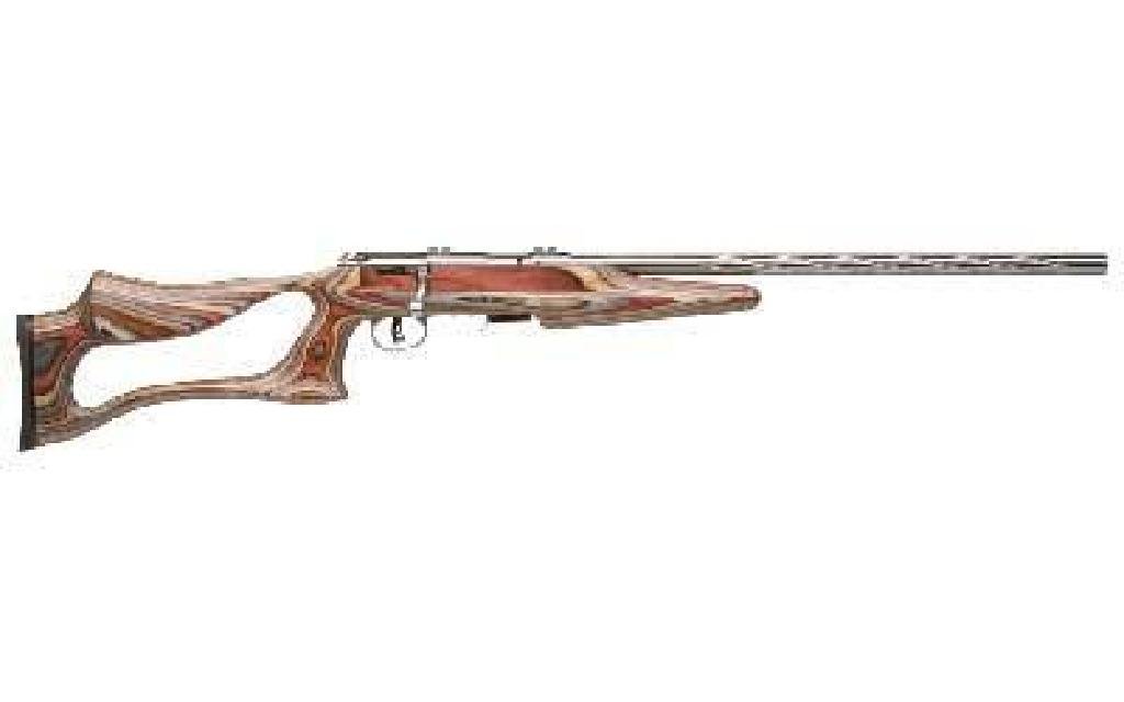_NEW* SAV 93BSEV 22WMR 21" HB STS RJ LAM. 062654927508: Product Specifications UPC Code: 062654927508 Manufacturer: Savage Model: 93 BSEV Action: Bolt Caliber: 22WMR Barrel Length: 21" Finish/Color: Stainless Grips/Stock: Royal Jacaranda Evolution Hand: Ri
