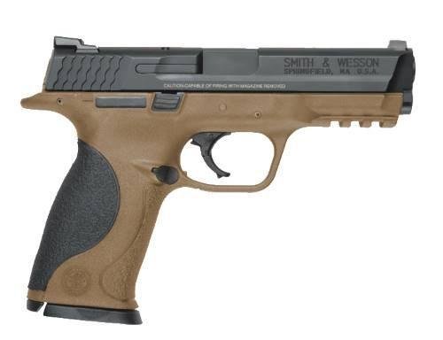 *NEW* SMITH AND WESSON M&P9S DAO 9MM 4.25" 17+1 FDE: FAMILY:M&P Series MODEL:M&P9 TYPE:Semi-Auto Pistol ACTION:Double Action Only FINISH:Black Melonite STOCK/FRAME:Polymer Frame STOCK/GRIPS:Flat Dark Earth Polymer CALIBER/GAUGE:9mm CAPACITY:17+1 # OF MA