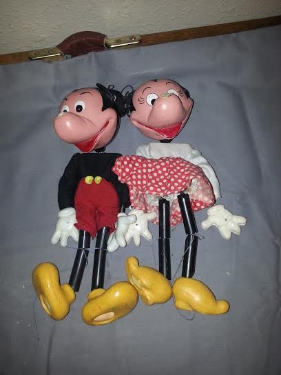 vintage mickey and minnie mouse dolls