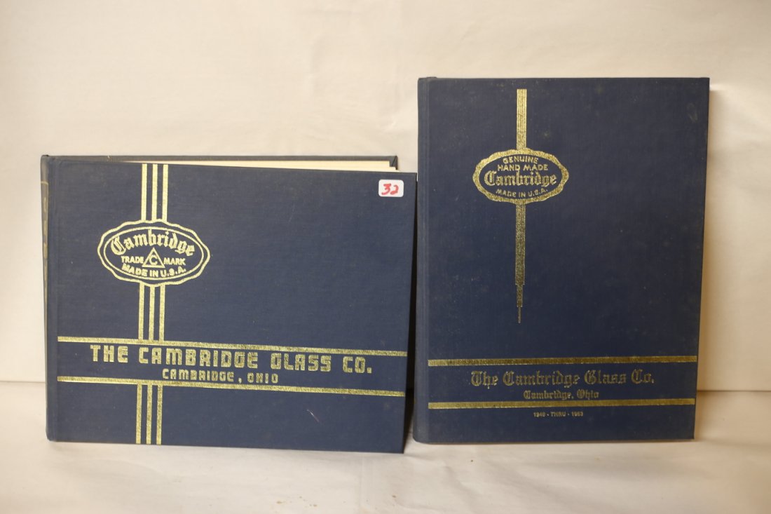 The Cambridge Glass Company hard cover books 1949- 1953: A guide to Cambridge glass 2 hard cover books