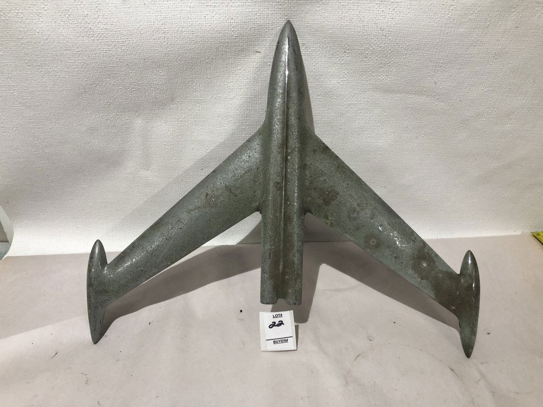 Vintage Aluminum air plane hood ornament (1 of 4)