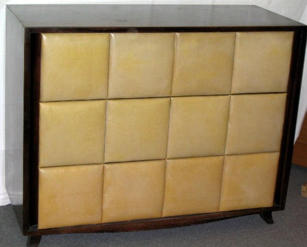 L741 - Herman Miller Gilbert Rohde 3 Drawer Chest: Herman Miller 3 Drawer Chest, Gilbert Rohde Designer with Original Label.Measurements: 44 1/2" W x 18 1/2" D x 34 1/2" H