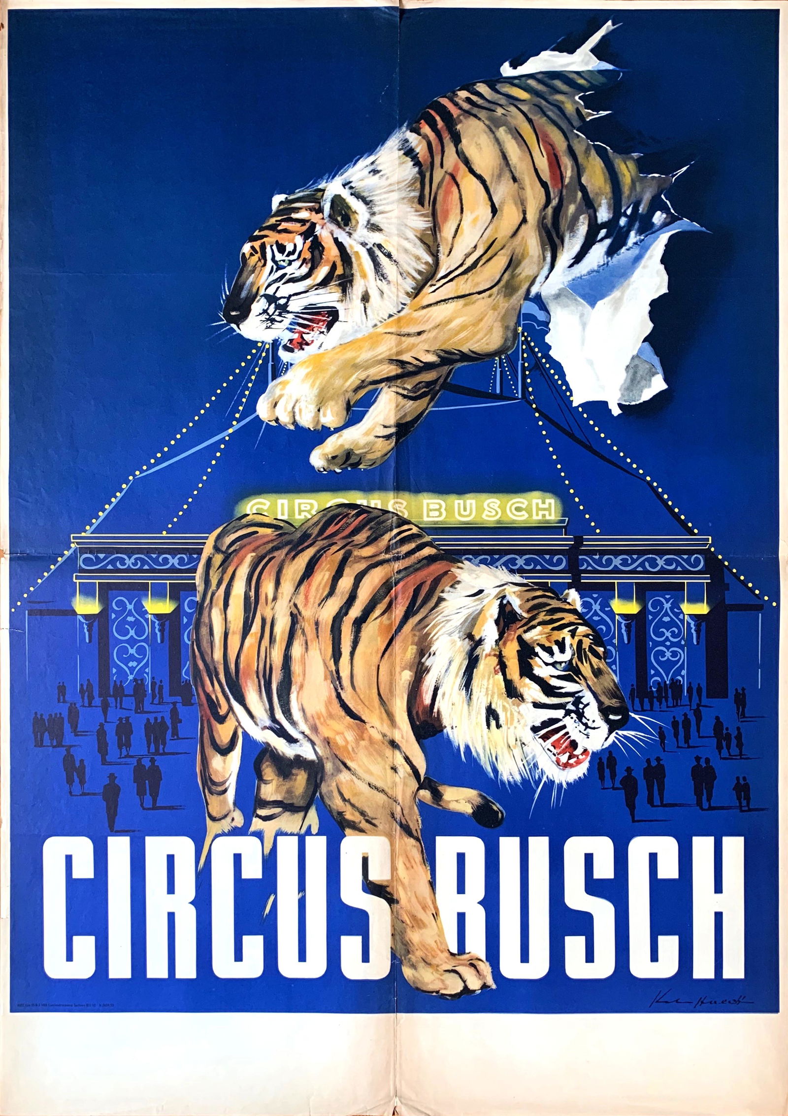 Poster Circus Busch - Tigers 1955 (1 of 1)