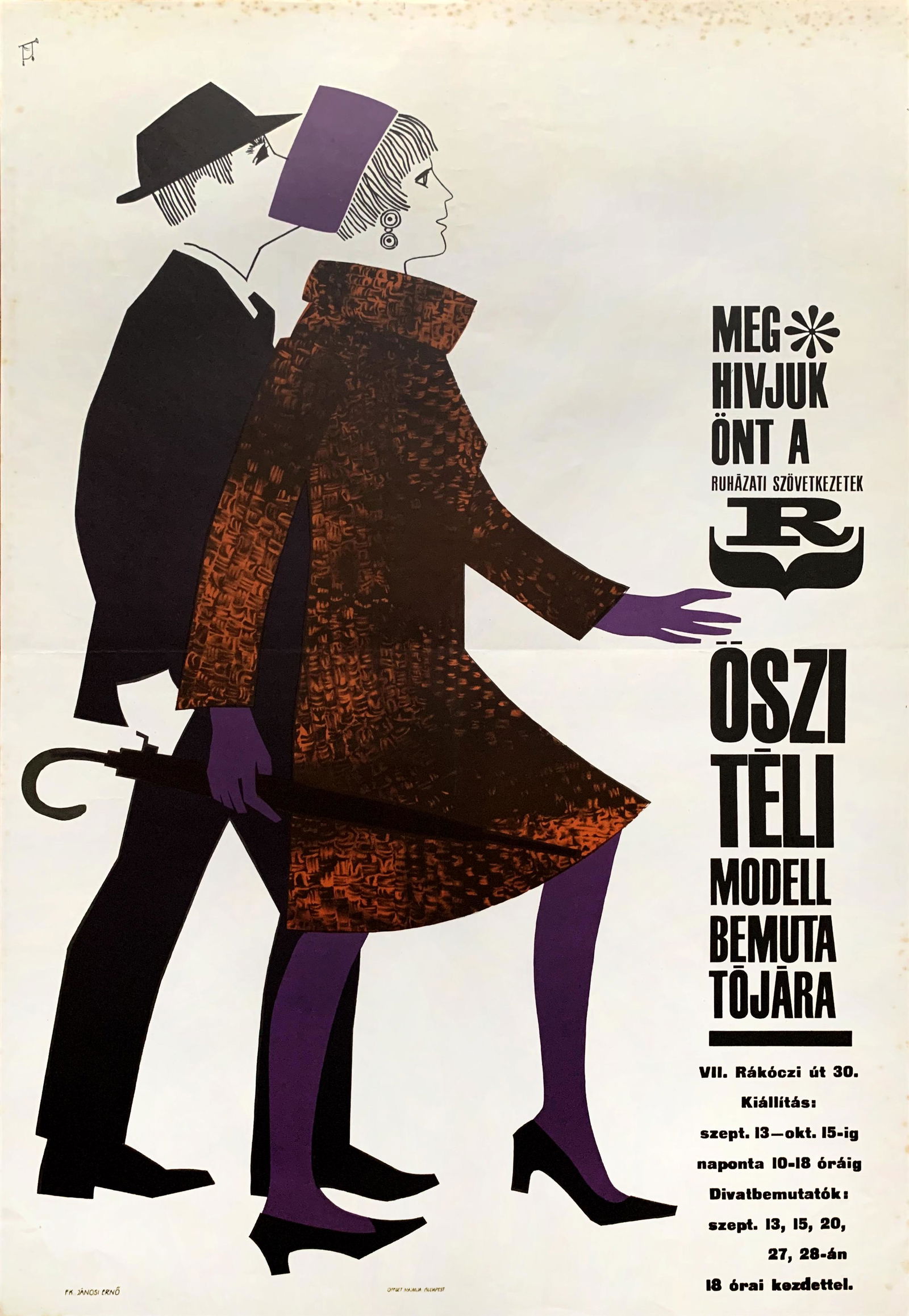 Poster Autumn - Winter fashion show 1960s (1 of 1)