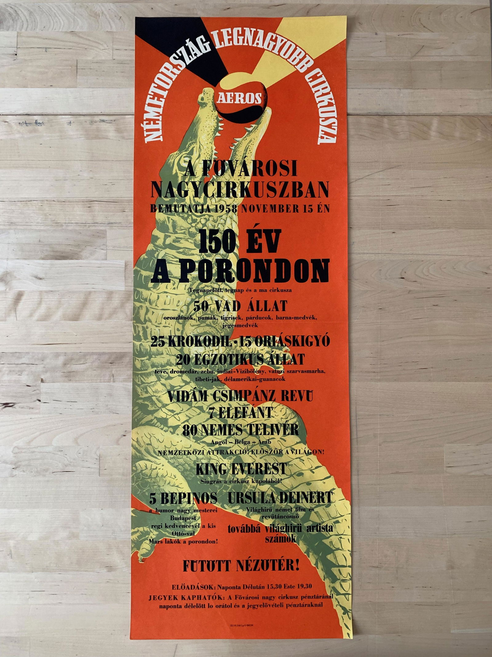 Circus Poster Aeros 1958 (1 of 1)