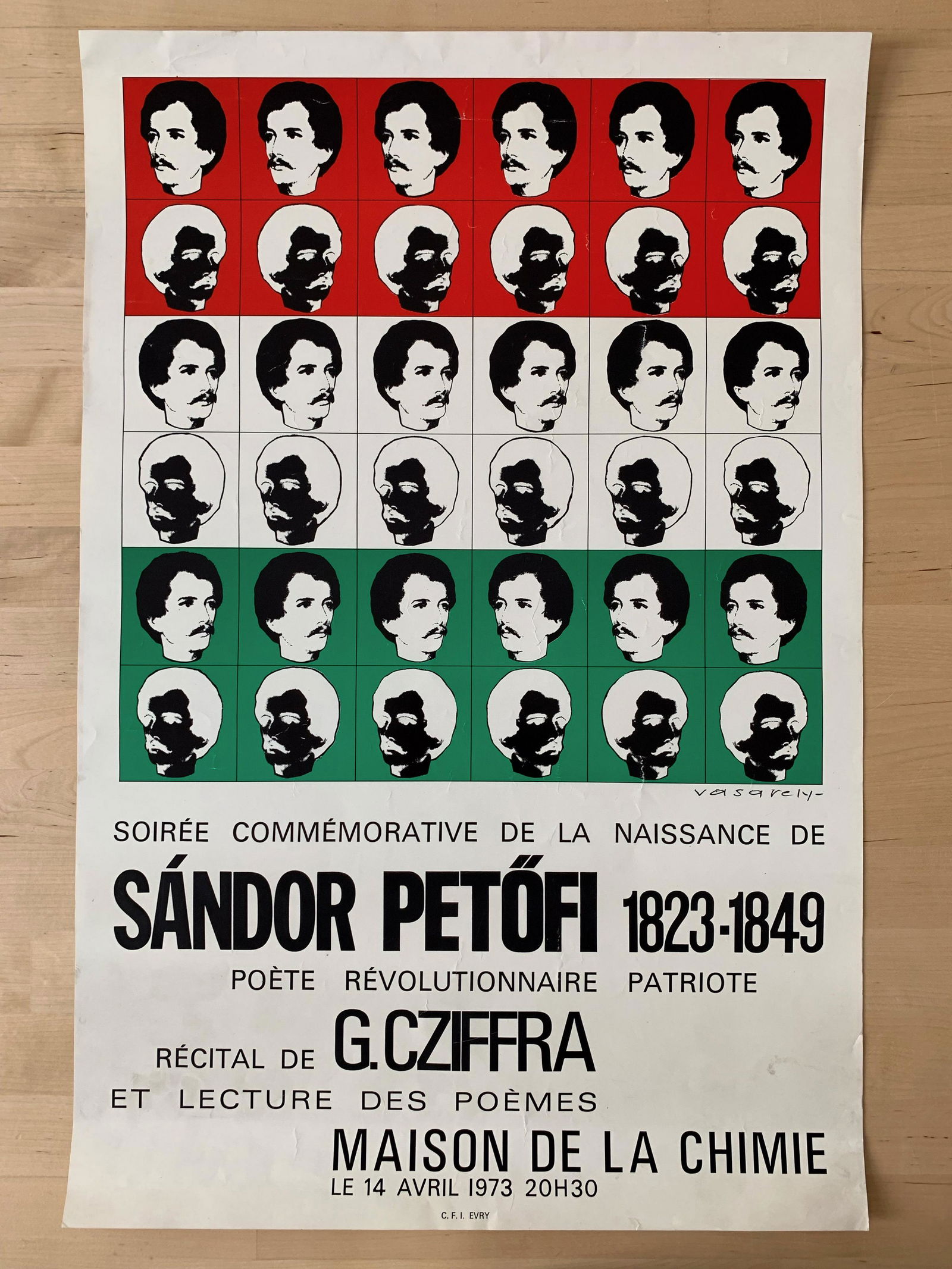 Advertising Poster Petofi Memorial Evening 1973 (1 of 1)