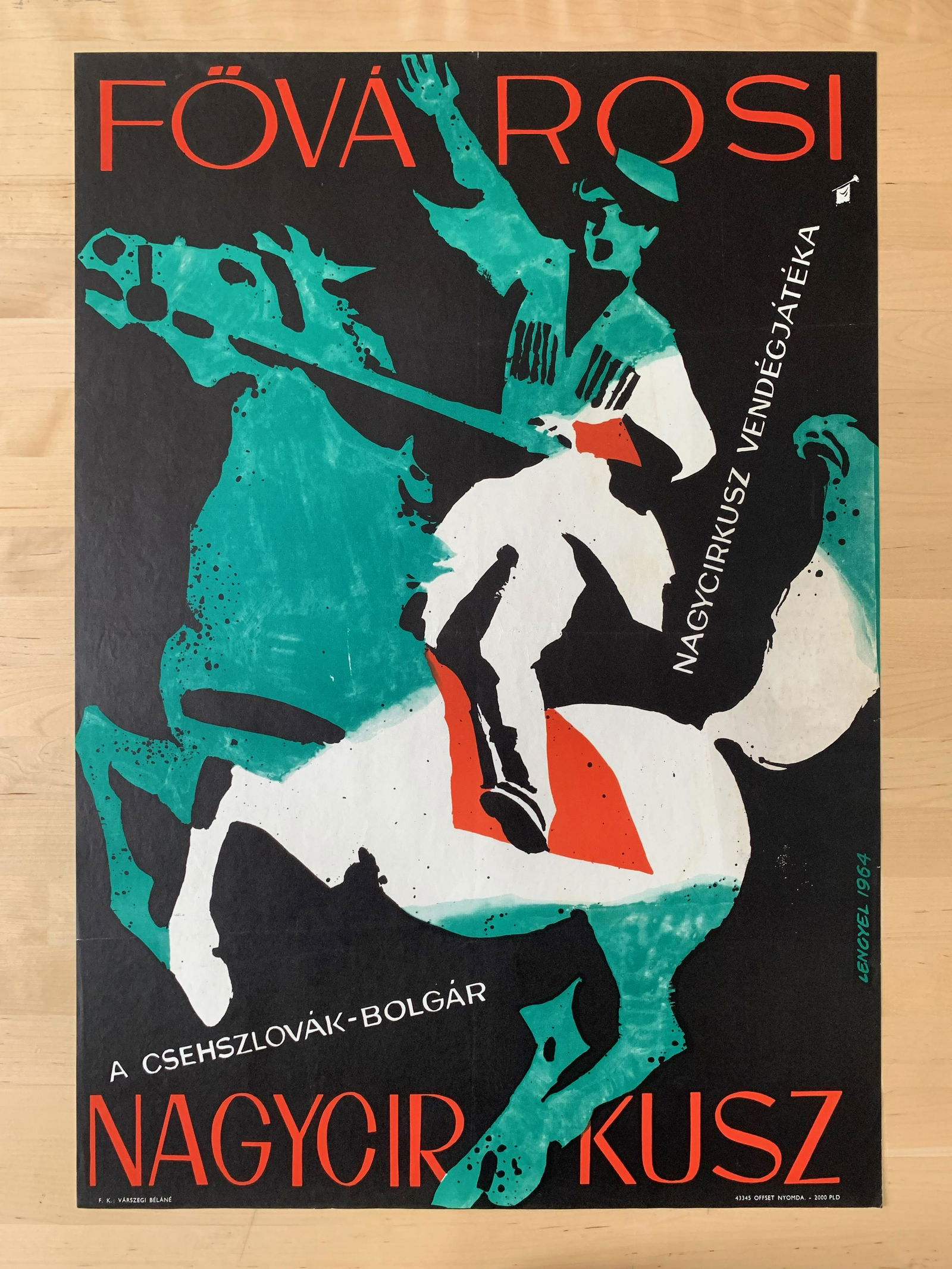 Poster Czechoslovakian Bulgarian Grand Cricus 1964 (1 of 1)