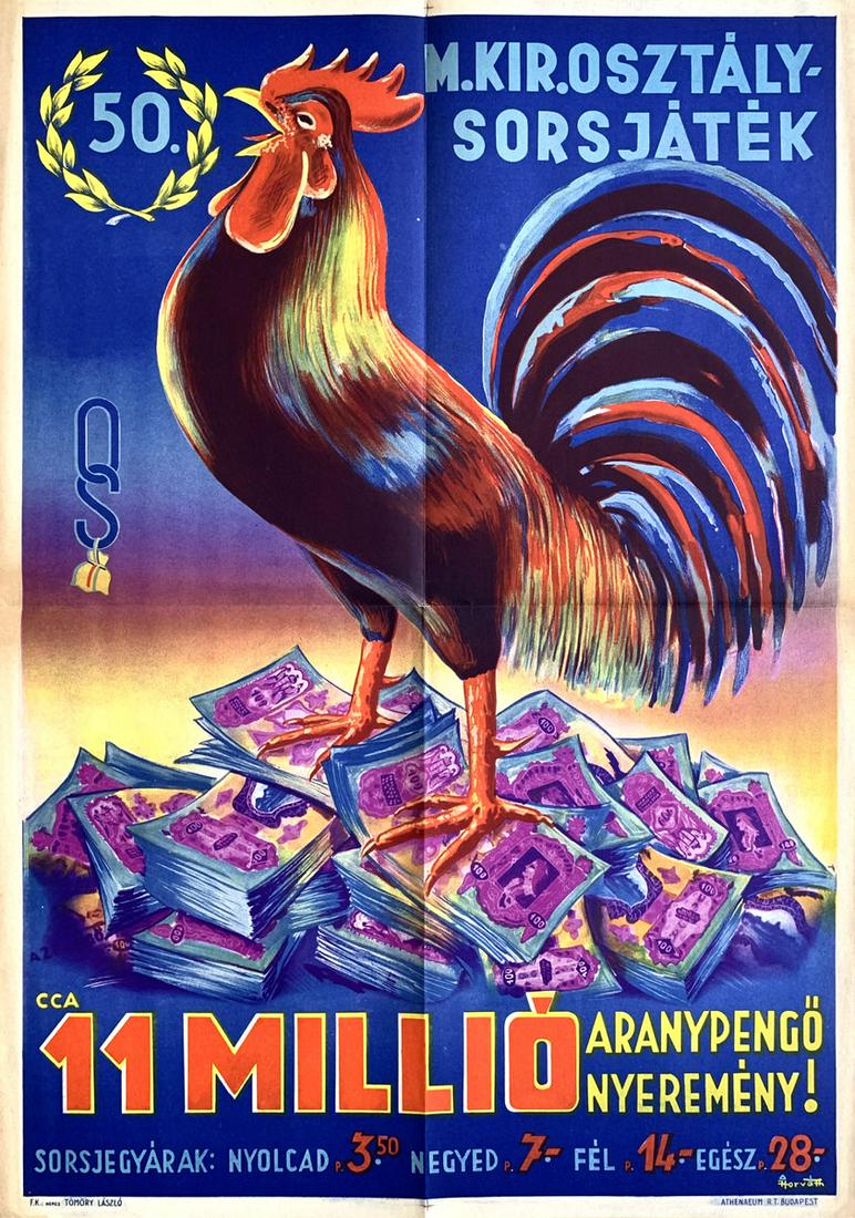 Vintage Poster Hungarian Royal Raffle 1942 (1 of 1)