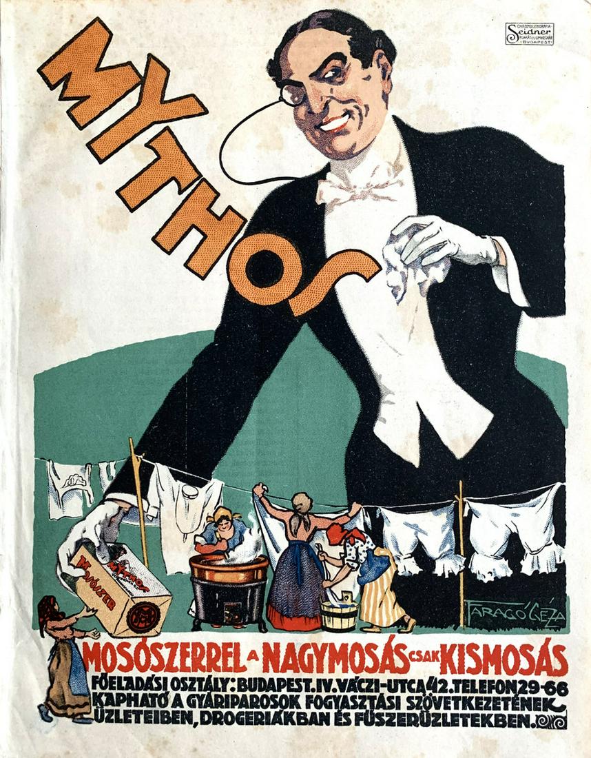 Vintage Poster Mythos washing powder 1910s (1 of 1)