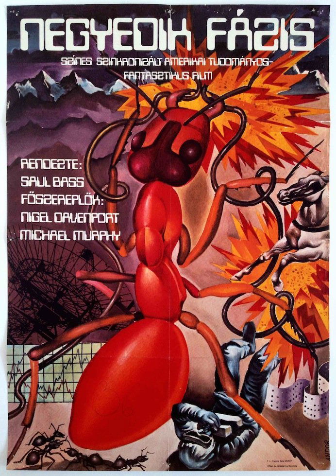 Phase IV.: Artist: Andor, Andras. 1980. 57 x 81 cm. 2,4 x 31,9 in. Paper, offset. Vintage, first release Hungarian poster for an American sci-fi movie directed by Saul Bass.