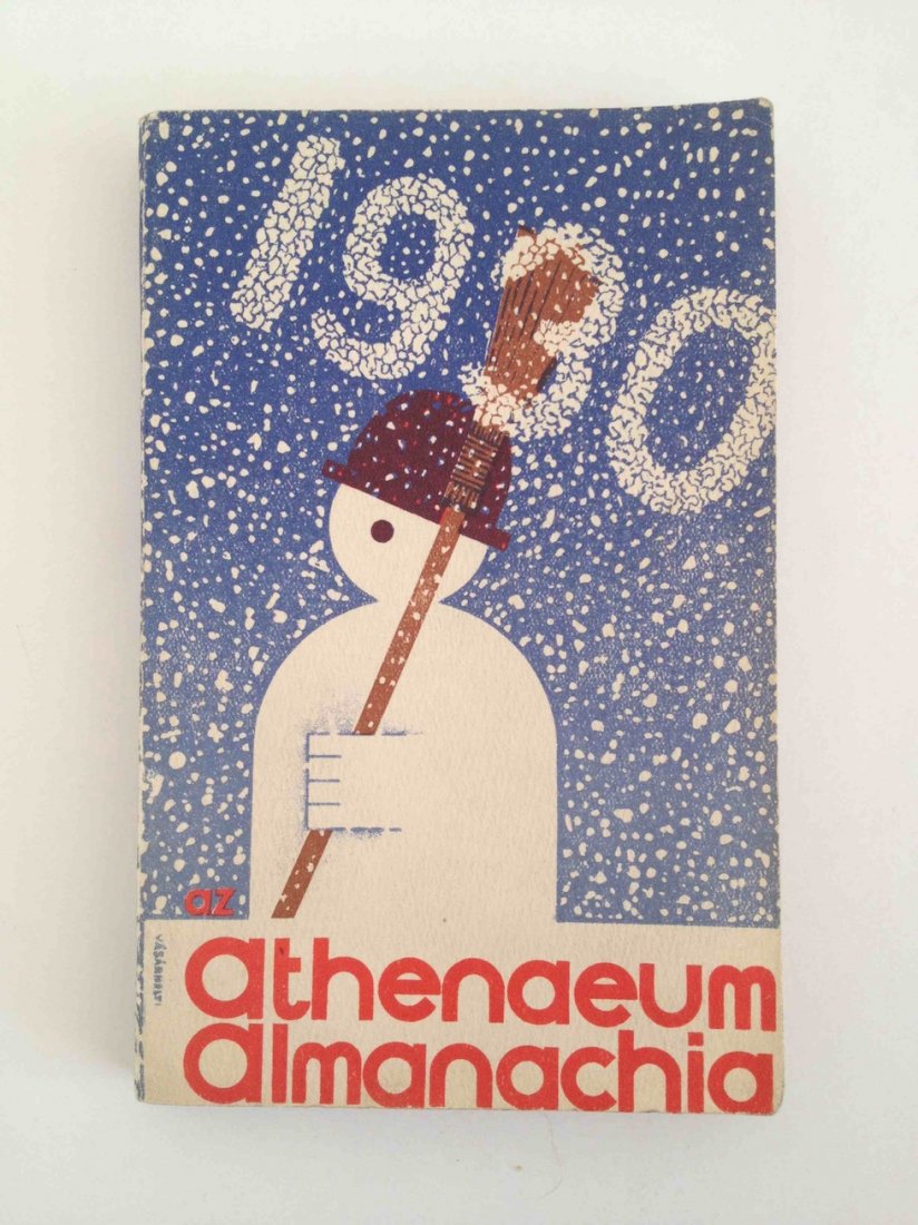 Athenaeum Almanach. Cover by Vasarely: Budapest, Athenaeum, 1929. 17,4x11,4 cm. 157 p. In Hungarian. Almanach for the year 1930. The book contains calendars for the year 1930 and literary texts. The cover was designed by the young Victor V