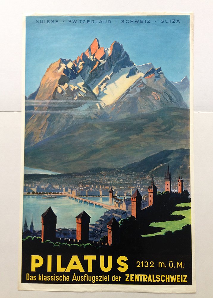 Pilatus Mountain Switzerland vintage poster (1 of 1)