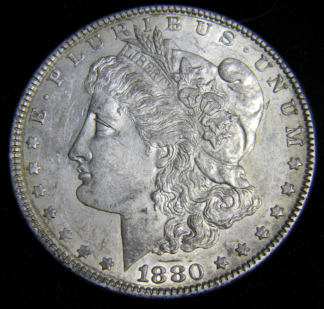 1880  Morgan Silver Dollar AU / MS Uncirculated (1 of 2)