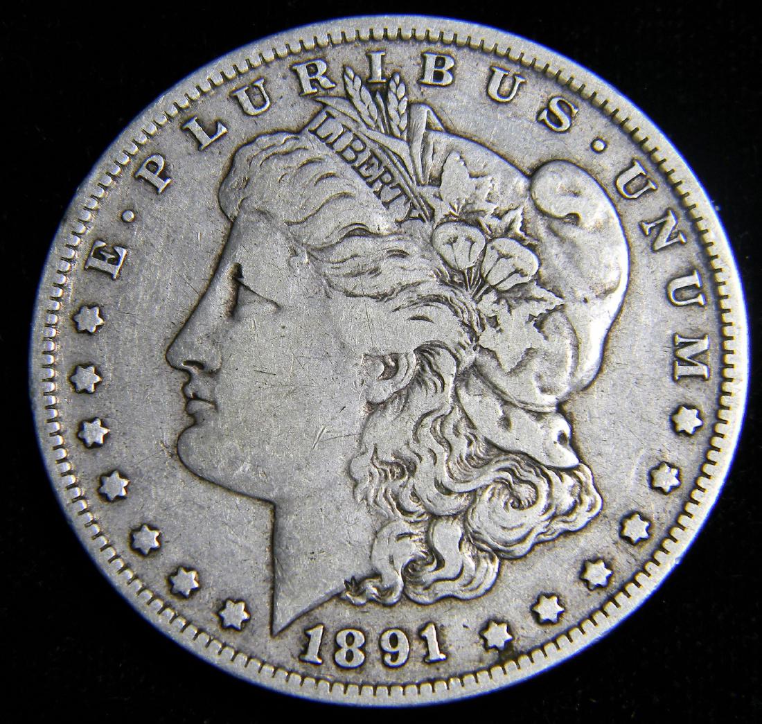 1891 O Morgan Silver Dollar,  Very Fine Details (1 of 2)