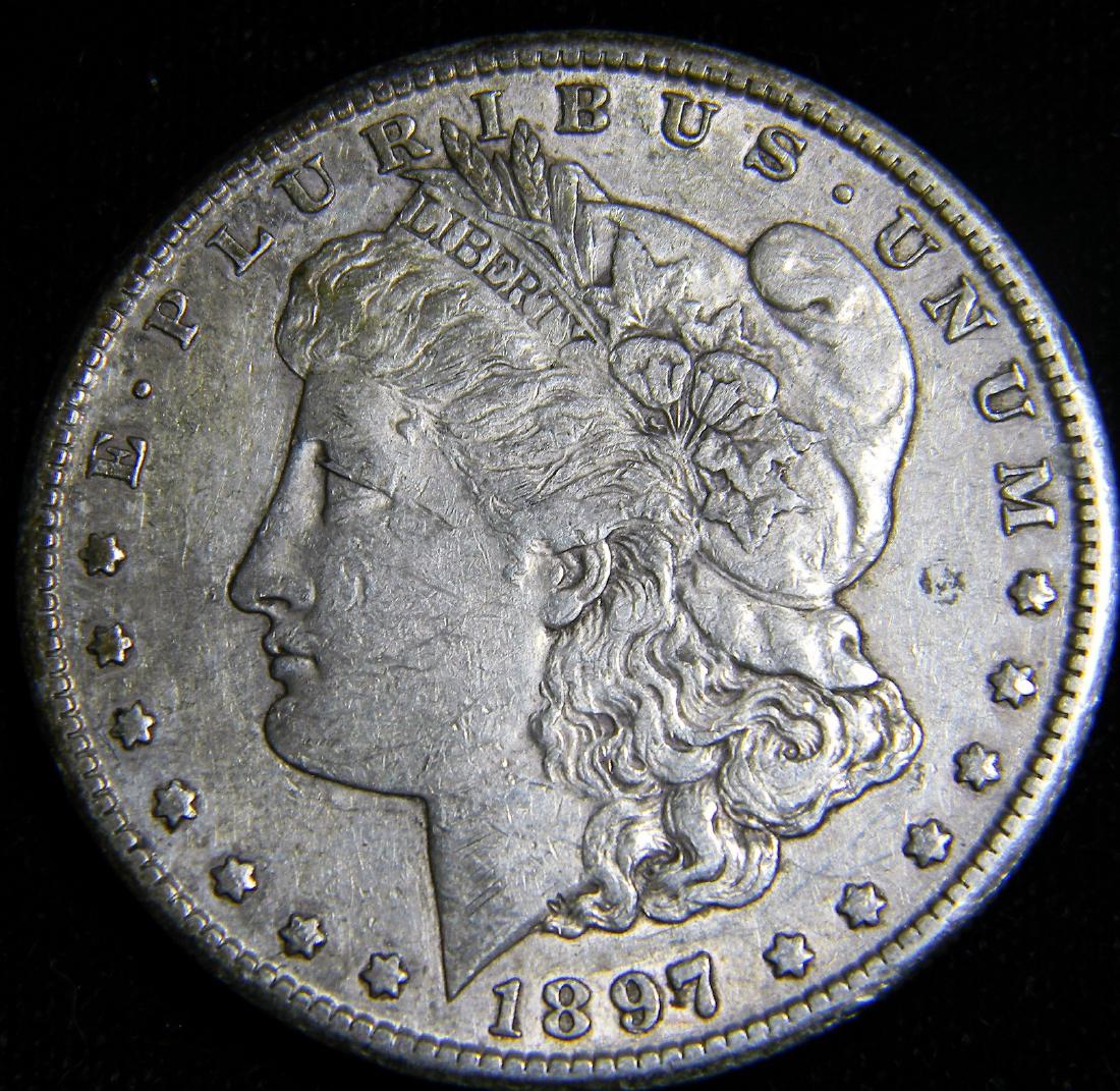 1897 S Morgan Silver Dollar High Grade Details Nice!! (1 of 2)