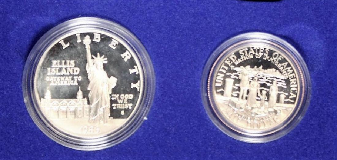 1986 S Proof Statue Liberty. 2 Coins Silver Dollar & (1 of 1)