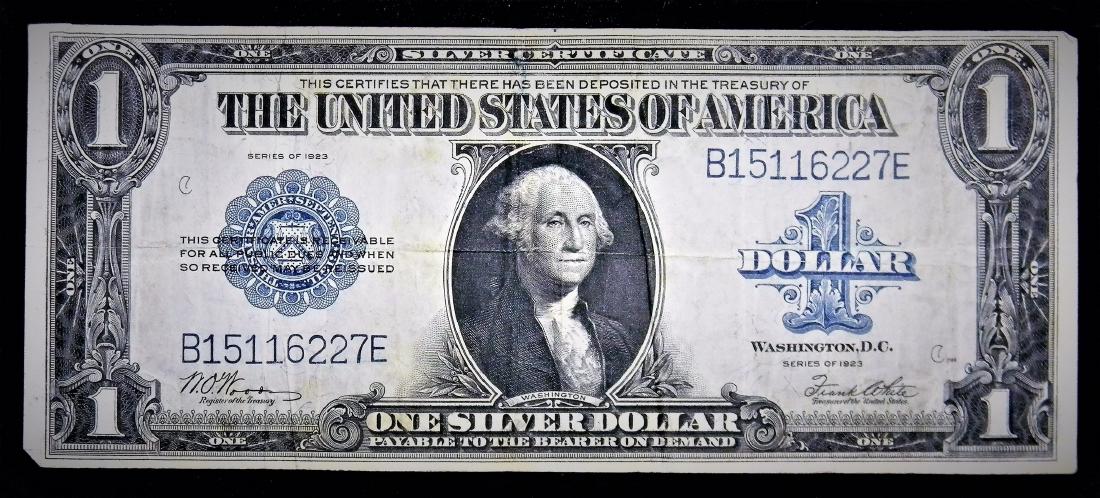 1923 Large Size $1 Silver Certificate VF/ EF Last of (1 of 2)