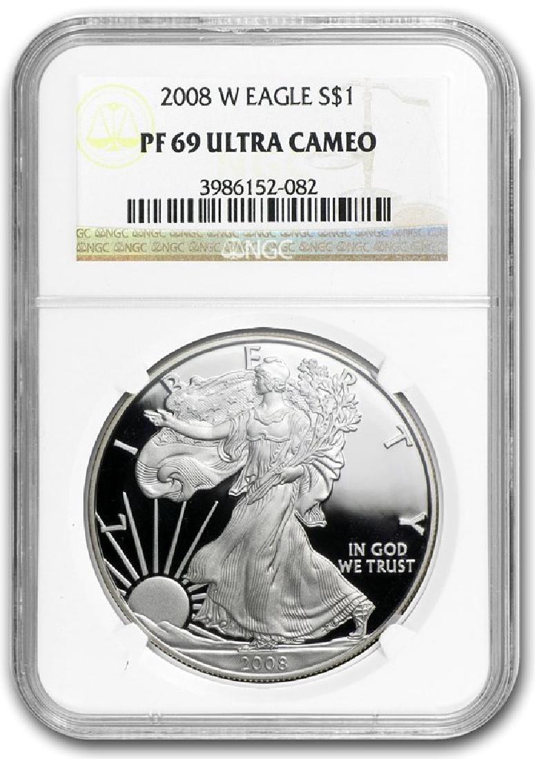 2008 W NGC PF69 Ultra Cameo Proof American 1 Oz. 0.999 (1 of 1)